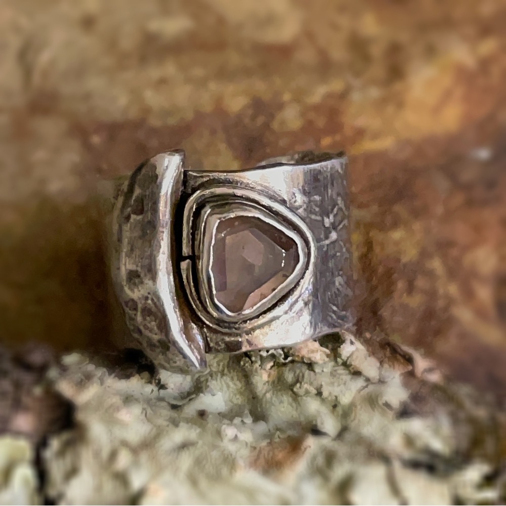 Pink topaz ring